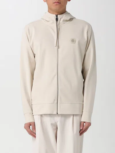 Hugo Boss Sweatshirt Boss Men Color Yellow Cream In Neutral