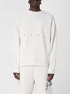 Hugo Boss Cotton-terry Sweatshirt With Logo Artwork In White