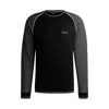 Hugo Boss Contrast-panel Crew-neck Sweatshirt In Black
