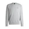 Hugo Boss Sweatshirt With Drop-needle Stitching In Grey