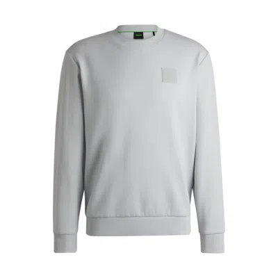 Hugo Boss Sweatshirt With Drop-needle Stitching In Grey