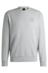 Hugo Boss Sweatshirt With Drop-needle Stitching In Light Grey