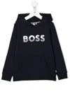 Hugo Boss Sweatshirt With Front Pocket In Blu