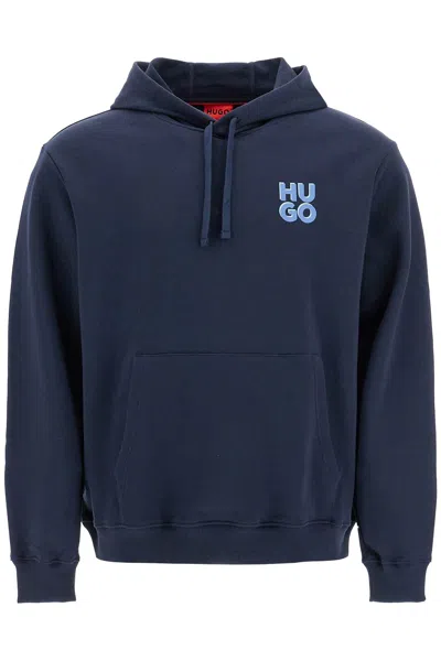 Hugo Boss Sweatshirt With Hood In Blue