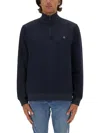Hugo Boss Boss Sweatshirt With Logo In Blue