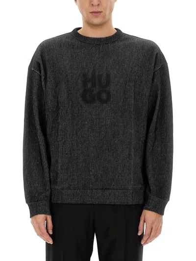 Hugo Boss Dinkam Mens Crew Neck Sweatshirt In Black