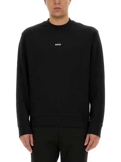 Hugo Boss Sweatshirt With Logo In Black