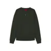 Hugo Boss Sweatshirt With Stacked-logo Badge In Green