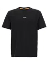 Hugo Boss Relaxed-fit T-shirt In Stretch Cotton With Logo Print