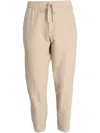 Hugo Boss Mens Boss Logo-embroidery Relaxed-fit Recycled-polyester Blend Stretch-borg Jogging Bottoms In Neutrals