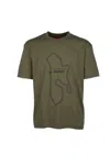 Hugo Boss Graphic Print Crew Neck Short Sleeves T-shirt In Green