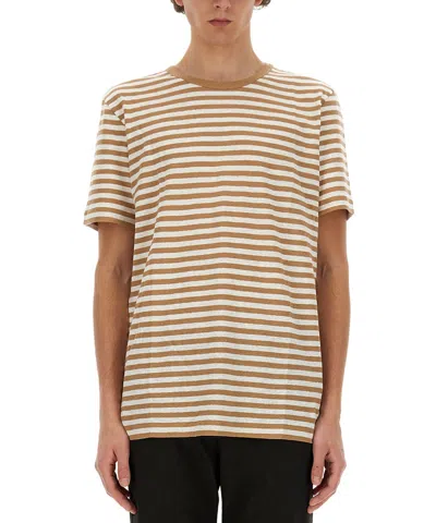 Hugo Boss Boss Striped T Shirt In Animal Print