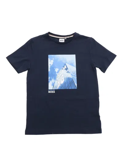 Hugo Boss Kids' T-shirt In Blue