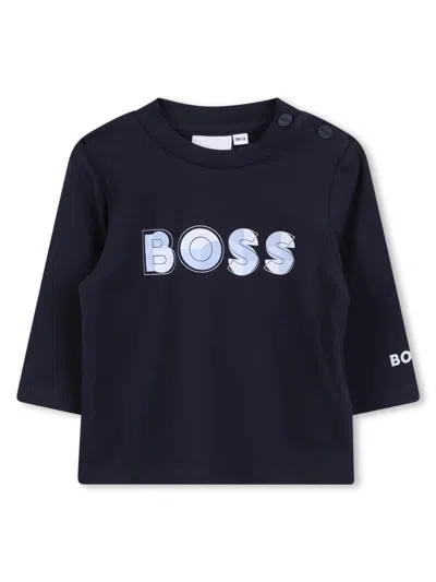 Hugo Boss Babies' T-shirt In Blue