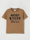 Hugo Boss T-shirt Boss Kids Color Biscuit In Brown