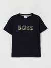 Hugo Boss T-shirt Boss Kids Color Navy In Black