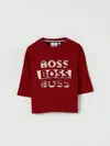 Hugo Boss Babies' T-shirt Boss Kids Color Red In Burgundy