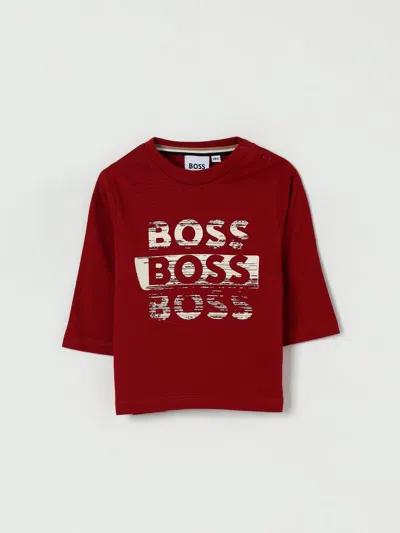 Hugo Boss Babies' T-shirt Boss Kids Color Red In Burgundy