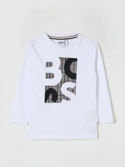 HUGO BOSS T-SHIRT BOSS KIDS COLOR WHITE,H28322001
