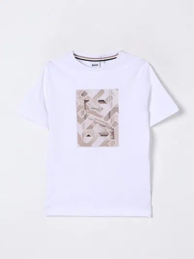 Hugo Boss Kids' T-shirt Boss Kinder Farbe Weiss