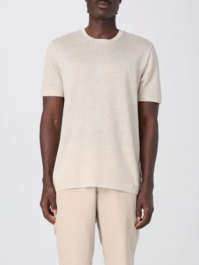 Hugo Boss T-shirt Boss Uomo Coloure Beige In Multi
