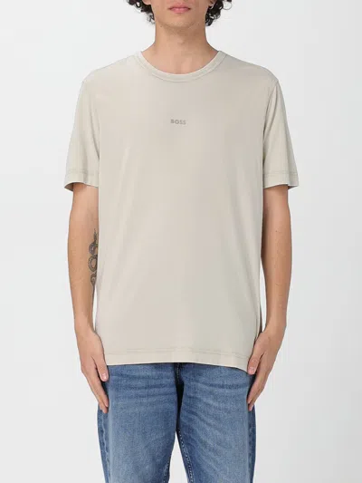 Hugo Boss T-shirt Boss Uomo Colore Beige In Brown