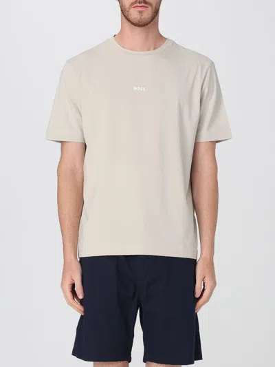 Hugo Boss T-shirt Boss Men Color Beige In Sand