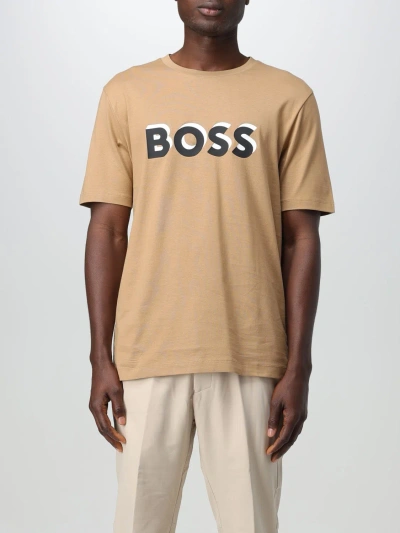 Hugo Boss T-shirt Boss Men Color Beige