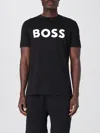 Hugo Boss Cotton-jersey T-shirt With Curved-logo Print