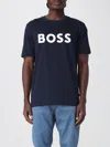 Hugo Boss Boss Sun Protection Logo T Shirt Navy In Blue