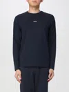 Hugo Boss Stretch-cotton Regular-fit T-shirt With Contrast Logo In Blue