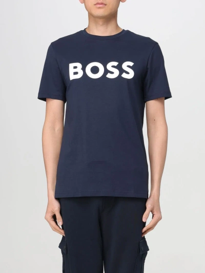 Hugo Boss T-shirt Boss Men Color Blue In Blue