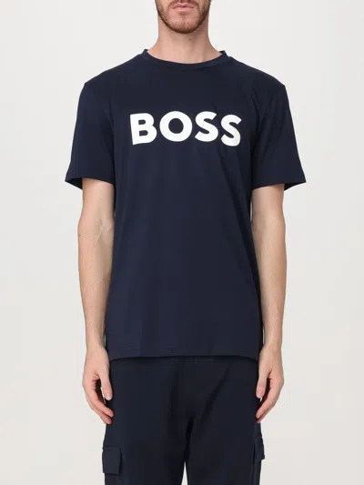 HUGO BOSS T-SHIRT BOSS MEN COLOR BLUE,f86711009