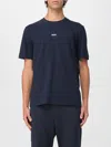 Hugo Boss T-shirt Basic Con Mini Logo Boss In Blue