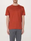 Hugo Boss Regular-fit Knit T-shirt In Silk And Cotton In Orange