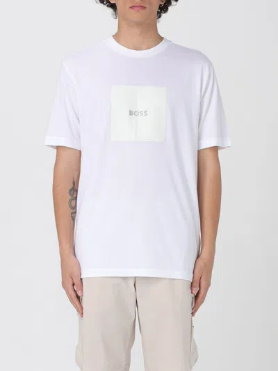 Hugo Boss T-shirt In Cotone Con Logo Boss In White