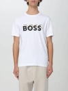 Hugo Boss Cotton-jersey T-shirt With Logo In Signature Colours In White