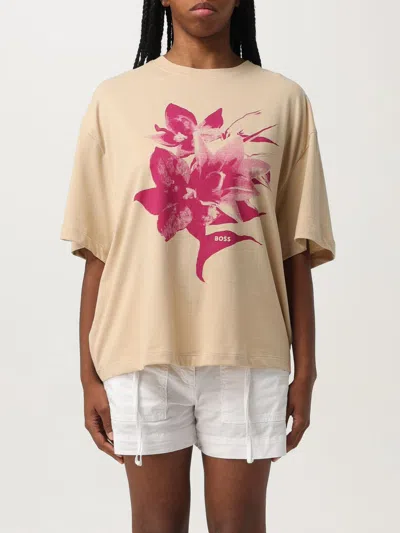 Hugo Boss T-shirt Boss Damen Farbe Beige In Neutral