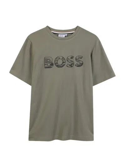 Hugo Boss Kids' T-shirt In Brown