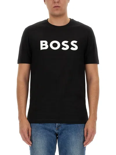 Hugo Boss T-shirt Con Logo In Black