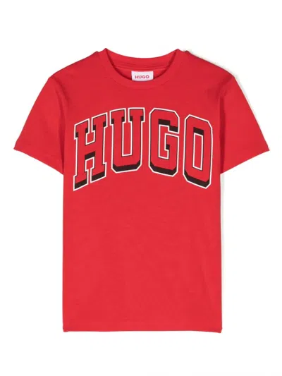 Hugo Boss Kids' T-shirt Con Logo In Red