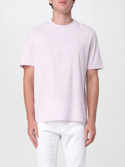 Hugo Boss T-shirt Hugo Men Color Lilac In Pink