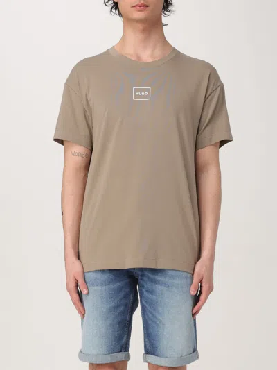 Hugo Boss T-shirt Hugo Men Color Mud In Brown