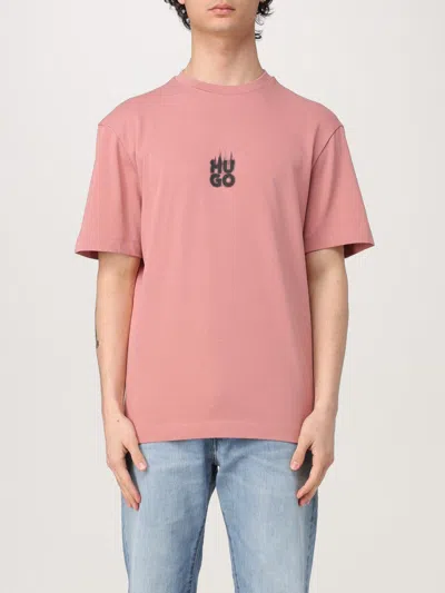 Hugo Boss T-shirt Hugo Men Color Pink