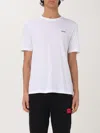 Hugo Boss Stretch-cotton Relaxed-fit T-shirt With Logo Prints In White
