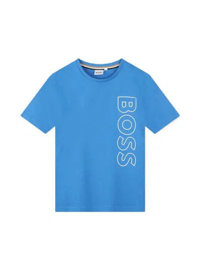 Hugo Boss Kids' T-shirt Logo In Blue