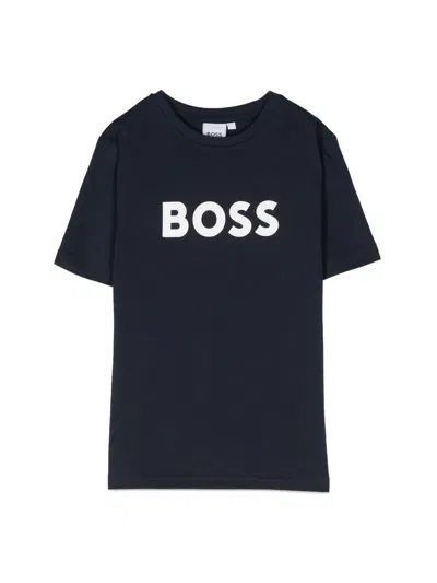 Hugo Boss Kids' T-shirt Logo In Blue