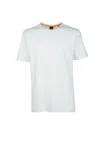 Hugo Boss Regular-fit T-shirt In Cotton With Mouline Logo In Natural