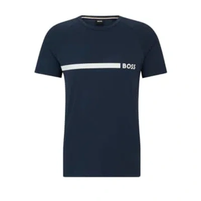 Hugo Boss T-shirt Rn Slim Fit In Blue