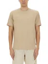 Hugo Boss Boss Cotton Jersey T Shirt In Beige